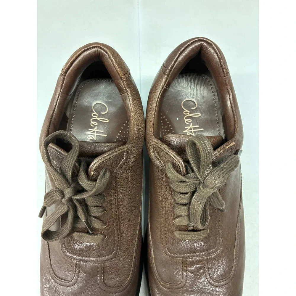 Cole Haan Nike Air Oxford Sneakers Mens 7 Brown Leather C08506 Comfort Casual